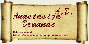 Anastasija Drmanac vizit kartica